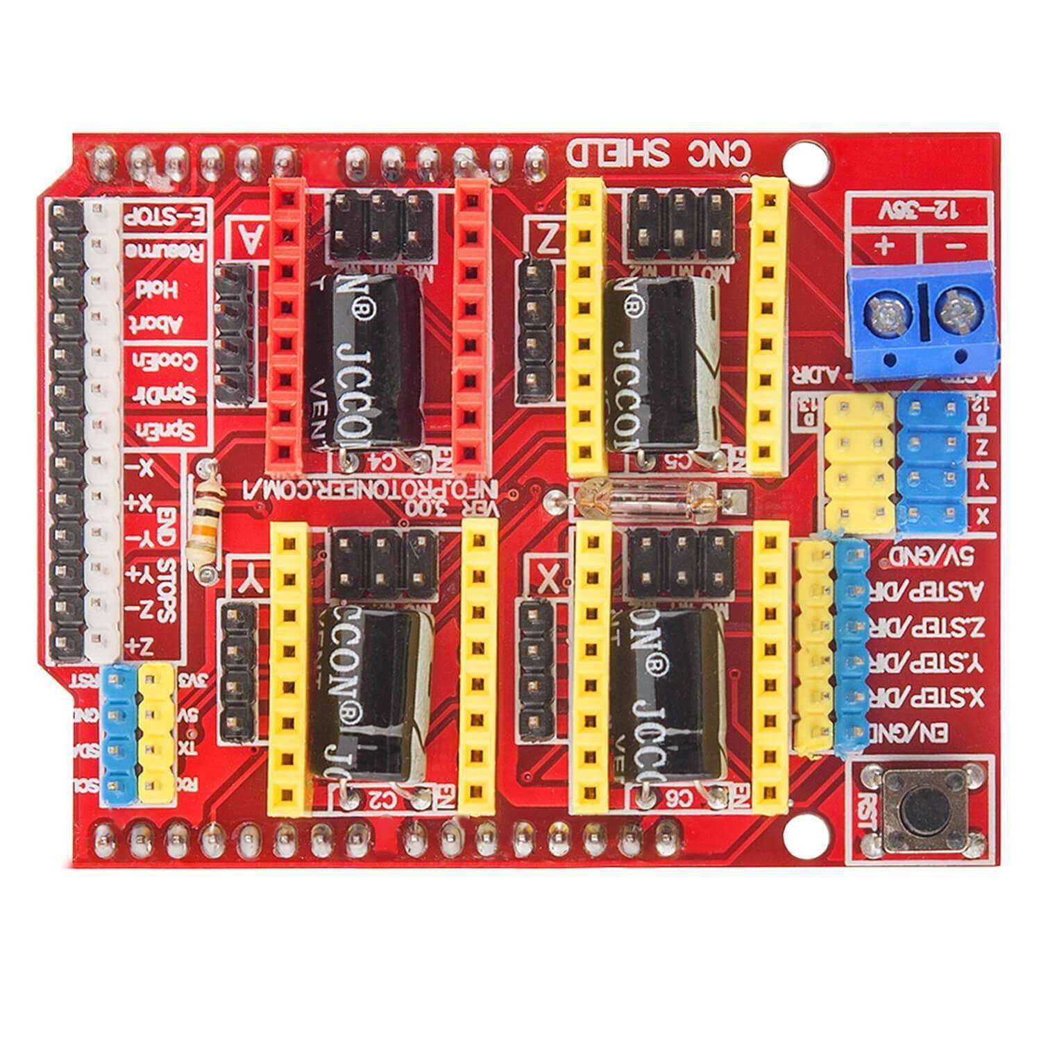 CNC Shield V3 für ATmega328 und Mega 2560 Development Board, für A4988 Schrittmotor Treiber kompatibel mit Arduino - AZ-Delivery