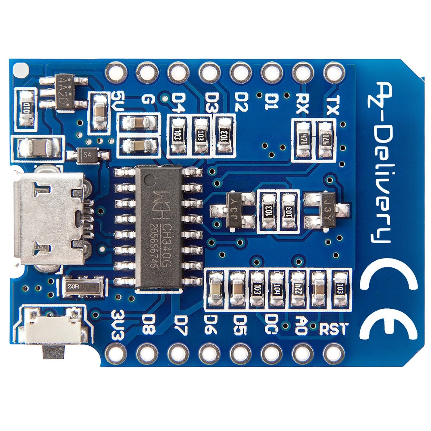 D1 Mini NodeMcu mit ESP8266-12F WLAN Modul kompatibel mit Arduino - AZ-Delivery