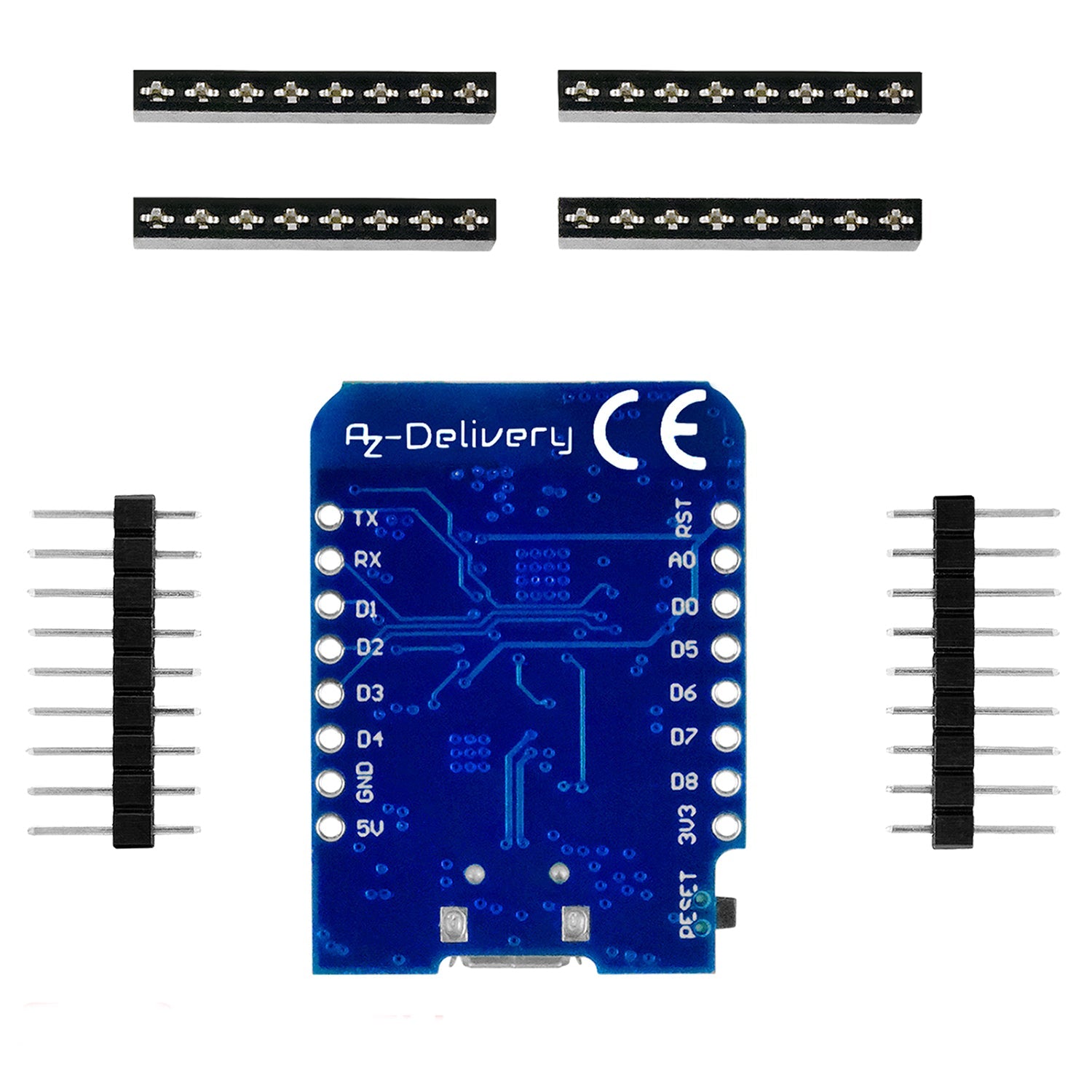 D1 Mini Pro ESP8266 ESP-8266EX CP2104 WIFI Entwicklungboard kompatibel mit Arduino - AZ-Delivery