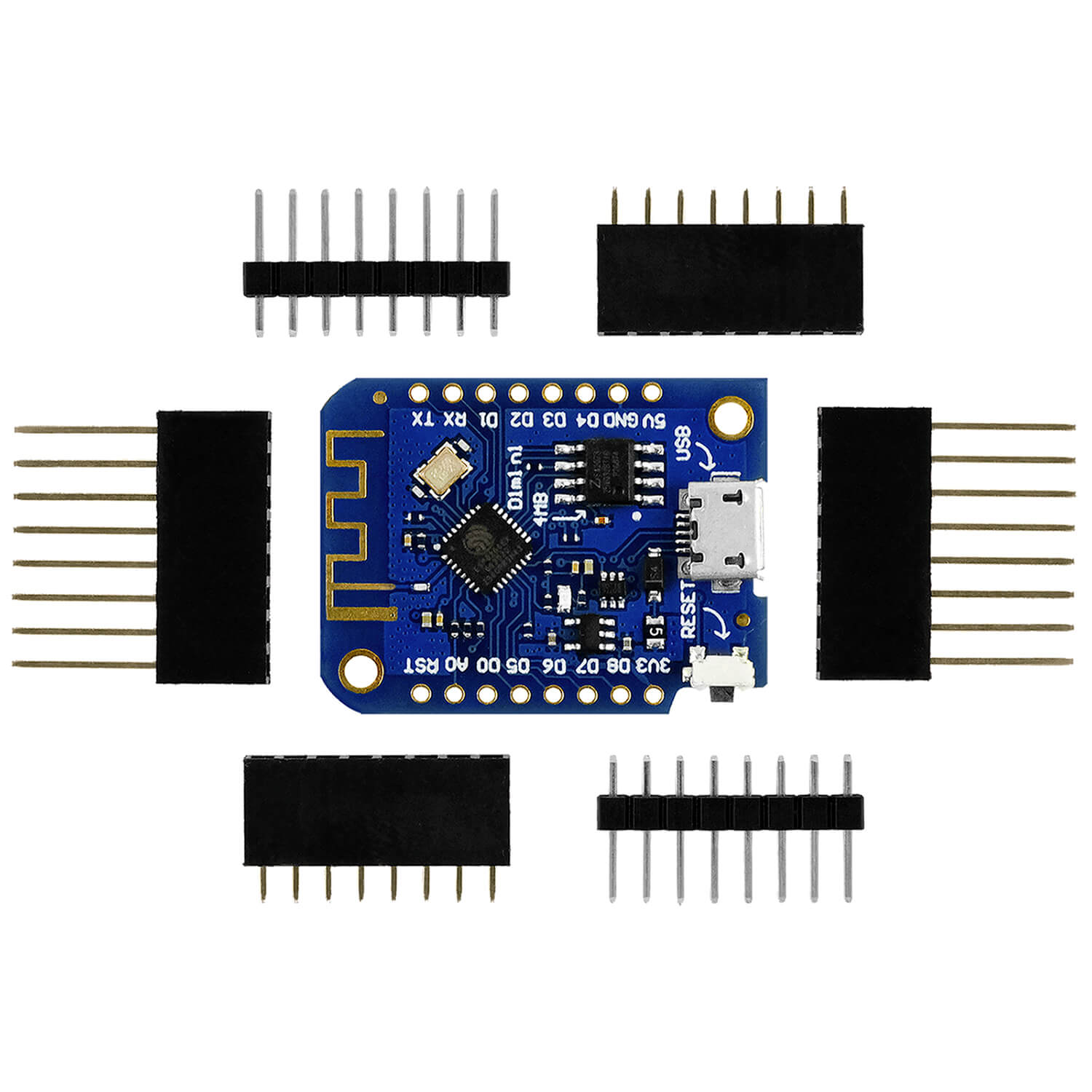 D1 Mini V3 NodeMCU mit ESP8266-12F WLAN Modul kompatibel mit Arduino - AZ-Delivery