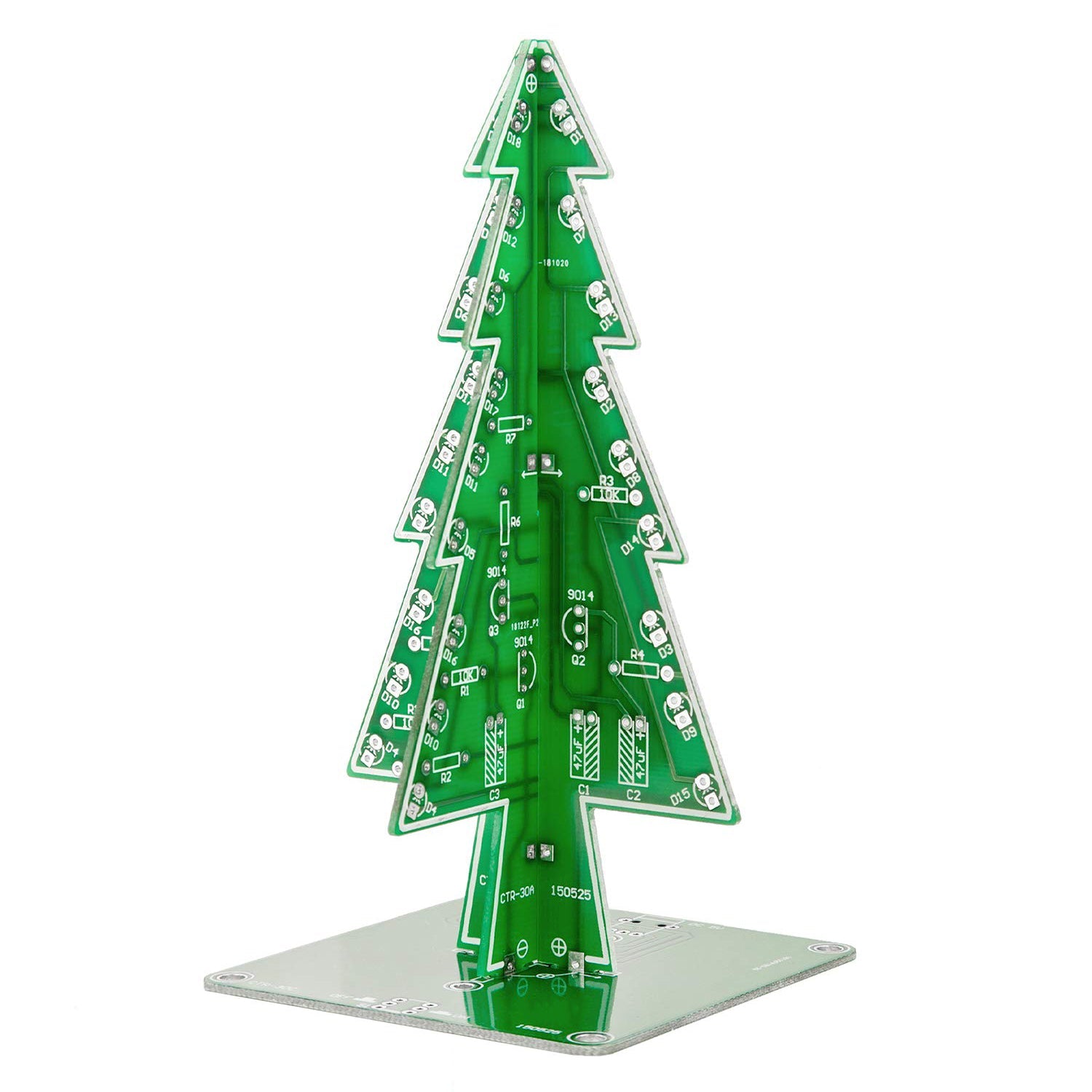 DIY LED Weihnachtsbaum Kit zum Löten mit bunt blinkenden Lichtern - AZ-Delivery