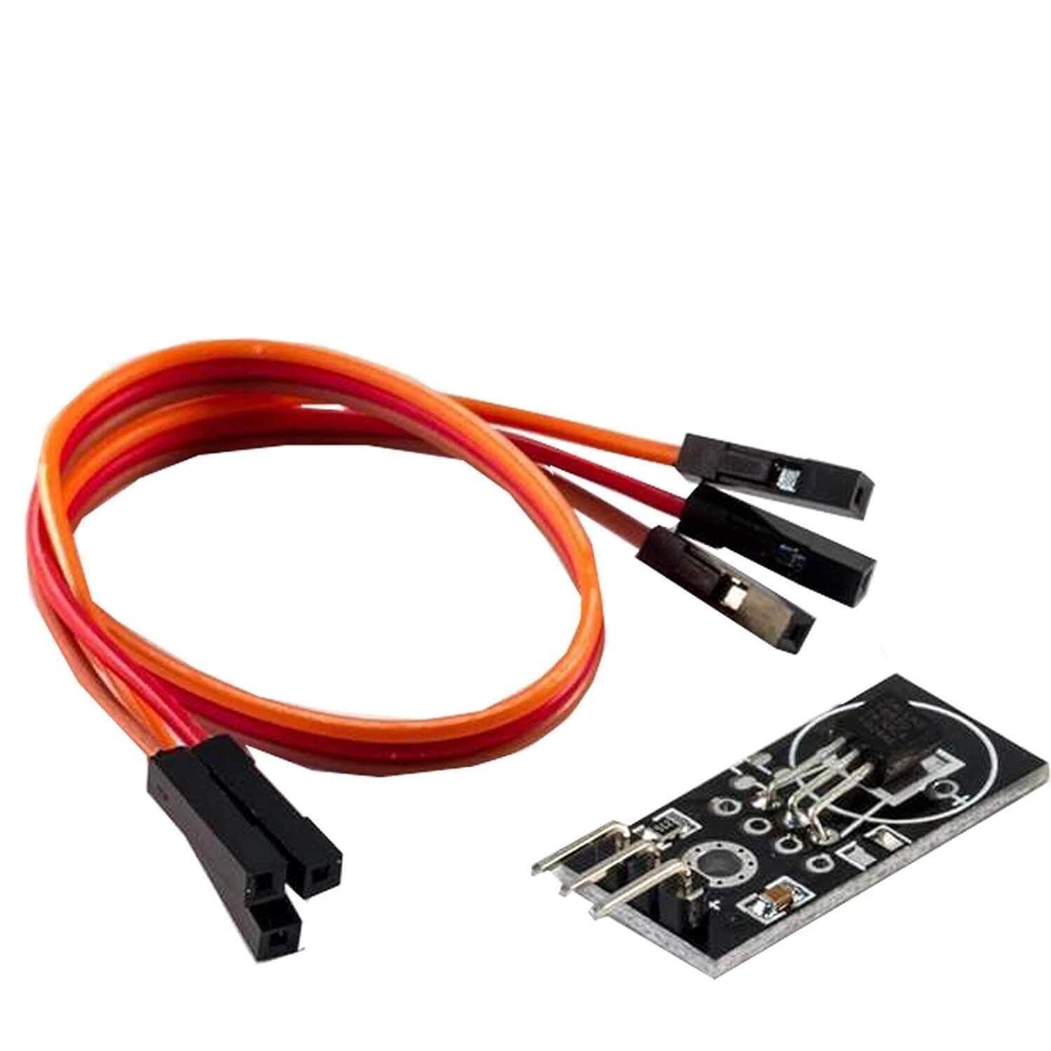 DS18B20 Breakout Modul mit Platine, Jumper Wire Kabel Temperatursensor Temperaturfühler - AZ-Delivery