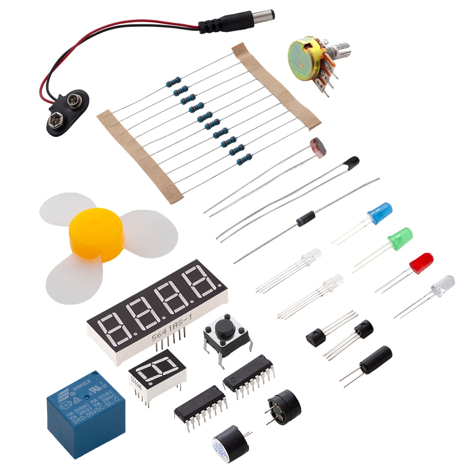Elektronik Super Starter Kit Mikrocontroller Board, Stromversorgungsmodul, Servo-, Schritt- und Gleichstrommotoren Sensor Kit kompatibel mit Arduino - AZ-Delivery