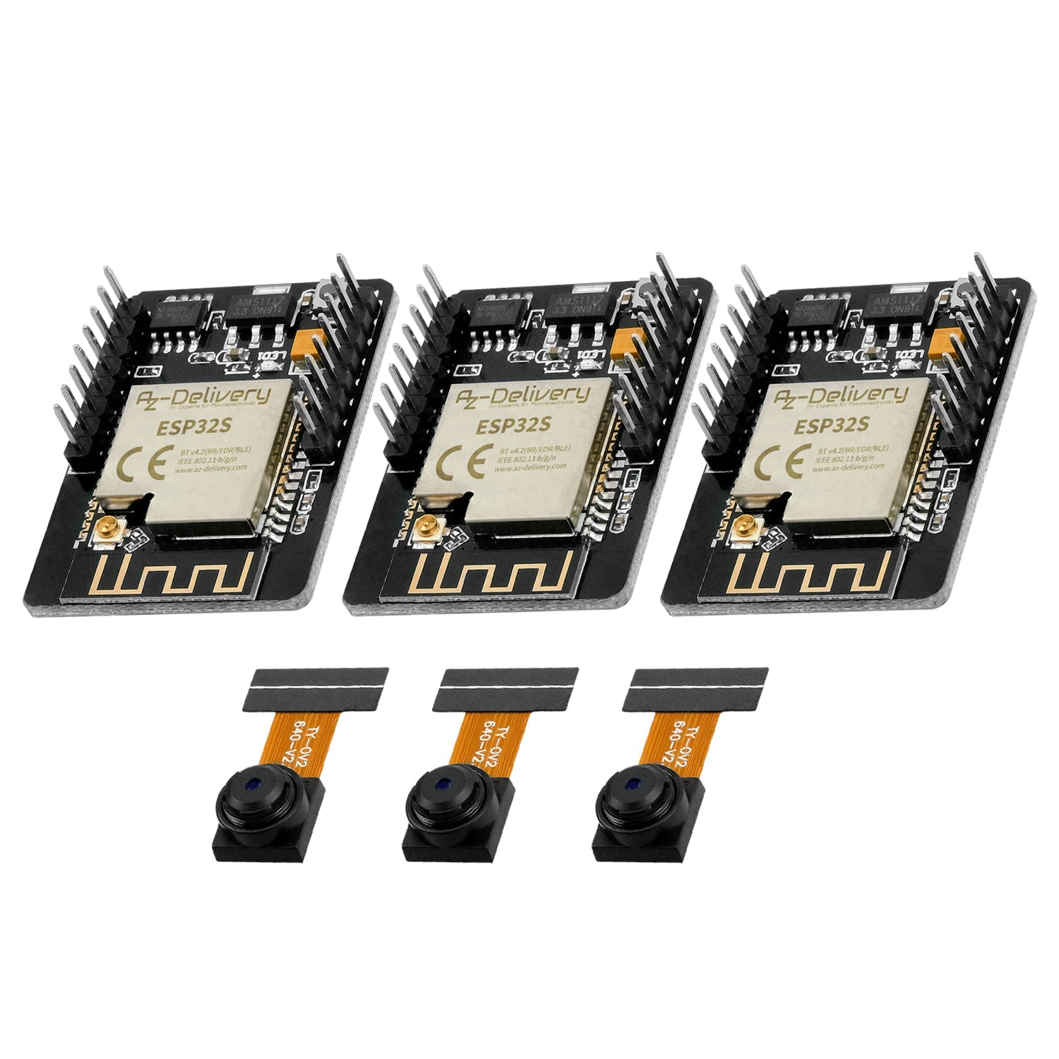 ESP32-Cam Modul (ESP32 Wifi/Bluetooth Modul inklusive Kamera) kompatibel mit Arduino - AZ-Delivery