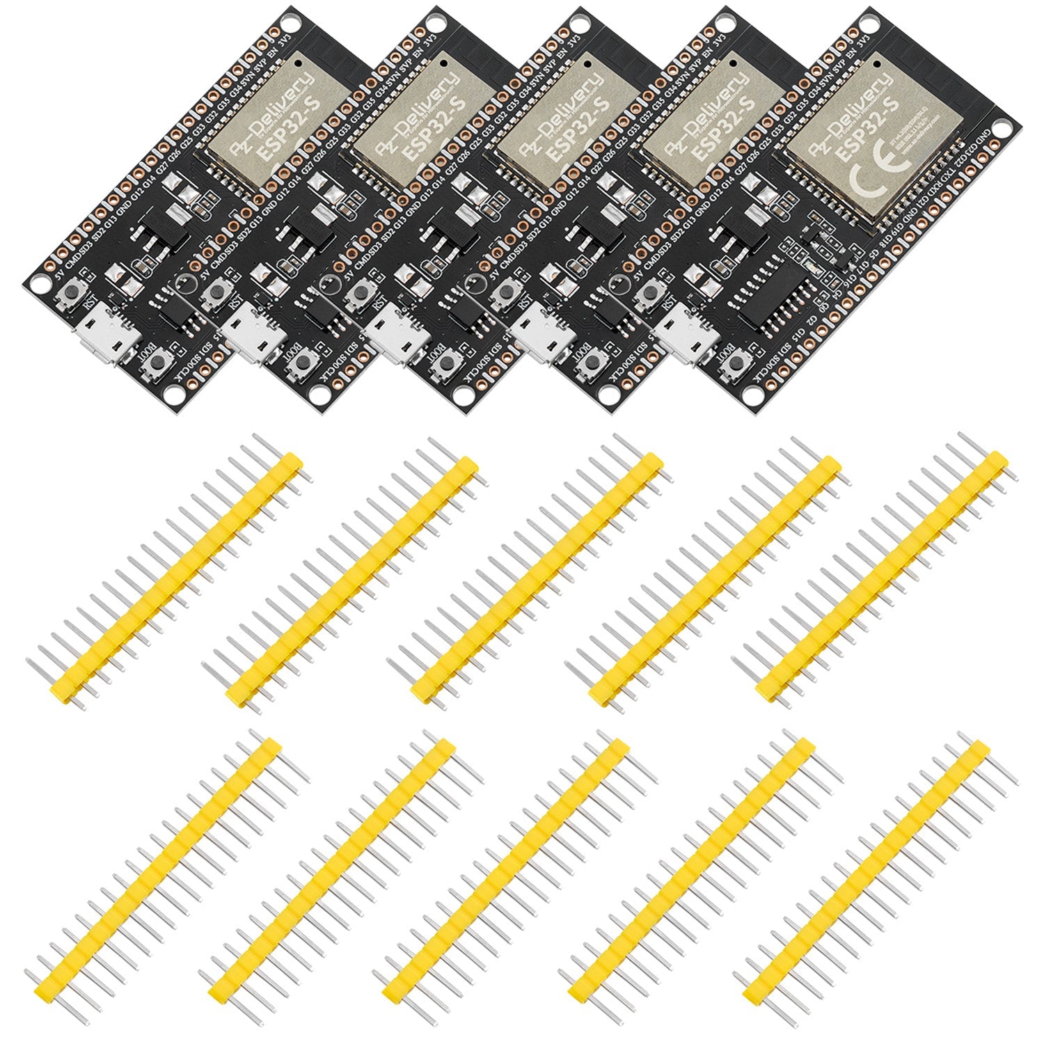 ESP32S Dev Kit C unverlötet NodeMCU Module WLAN WiFi Development Board mit CH340 und kompatibel mit Arduino - AZ-Delivery