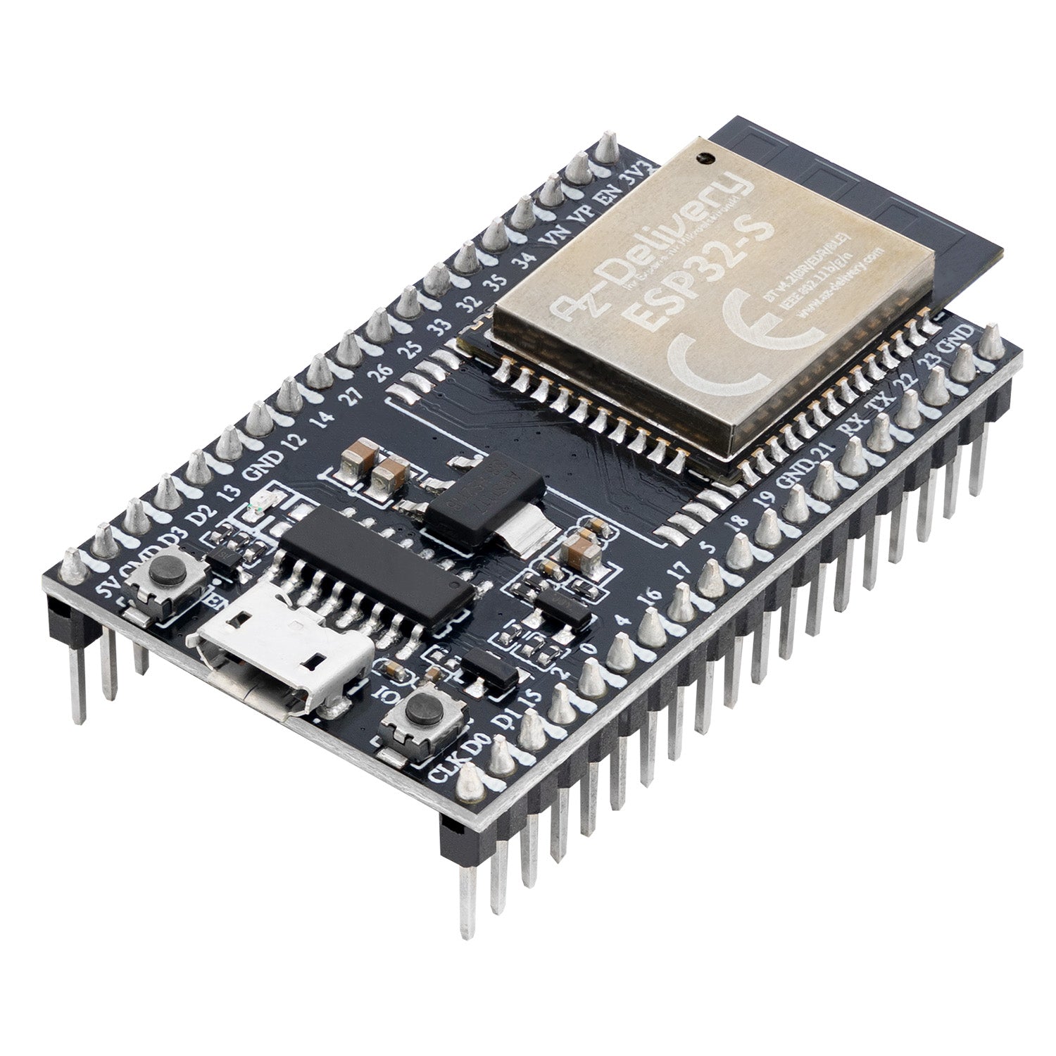 ESP32S Dev Kit C V4 NodeMCU WLAN Development Board kompatibel mit Arduino (Nachfolger Modul von ESP32S Dev Kit C V2) - AZ-Delivery