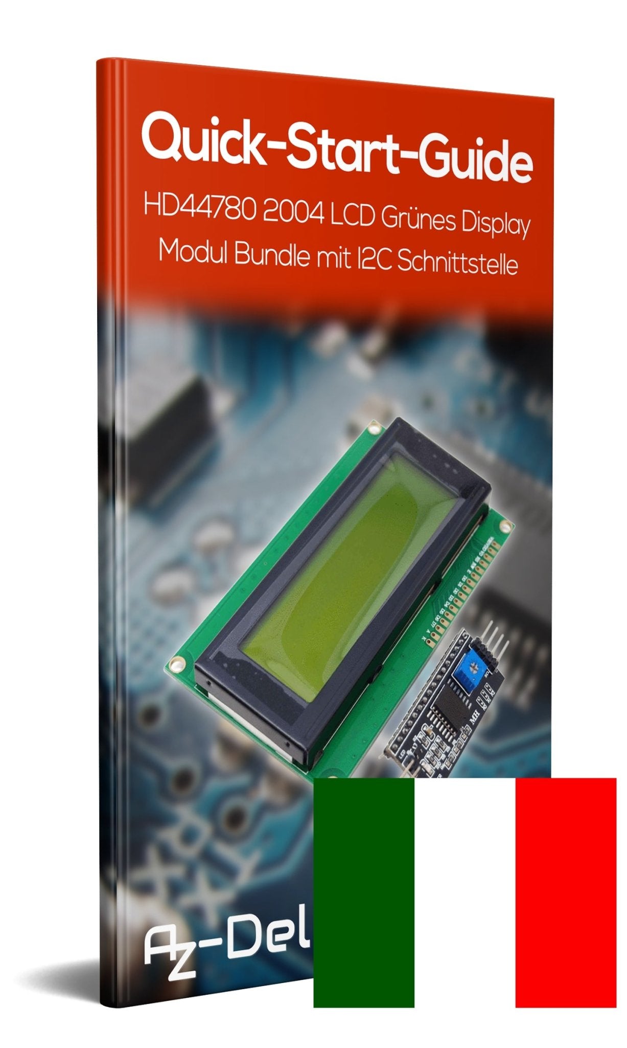 HD44780 2004 LCD Display Bundle 4x20 Zeichen mit I2C Schnittstelle Grün - AZ-Delivery