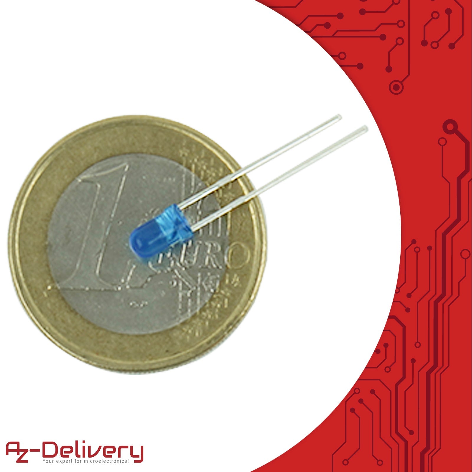 LED Leuchtdioden Sortiment Kit, 350 Stück, 3mm & 5mm, 5 Farben - AZ-Delivery