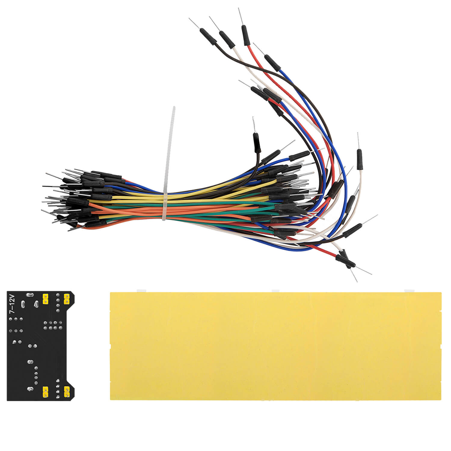 MB 102 Breadboard Kit - 830 Breadboard, Netzteil Adapter 3,3V 5V, 65Stk Steckbrücken - AZ-Delivery