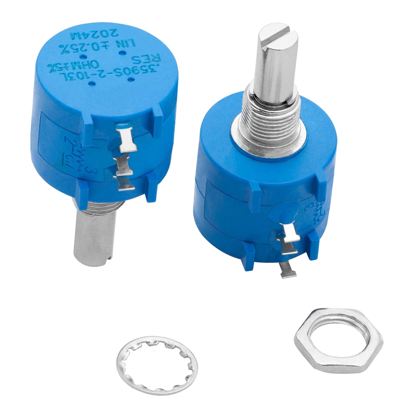 Multi-turn rotary potentiometer with protection resistor 3590S 100K Ohm