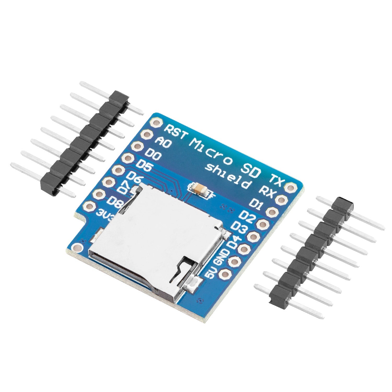 Micro SD Karten D1 Mini Shield Adapter - 8 Pin 3.3V SD Card Lesermodul mit SPI Interface, Kompatibel mit Arduino - AZ-Delivery