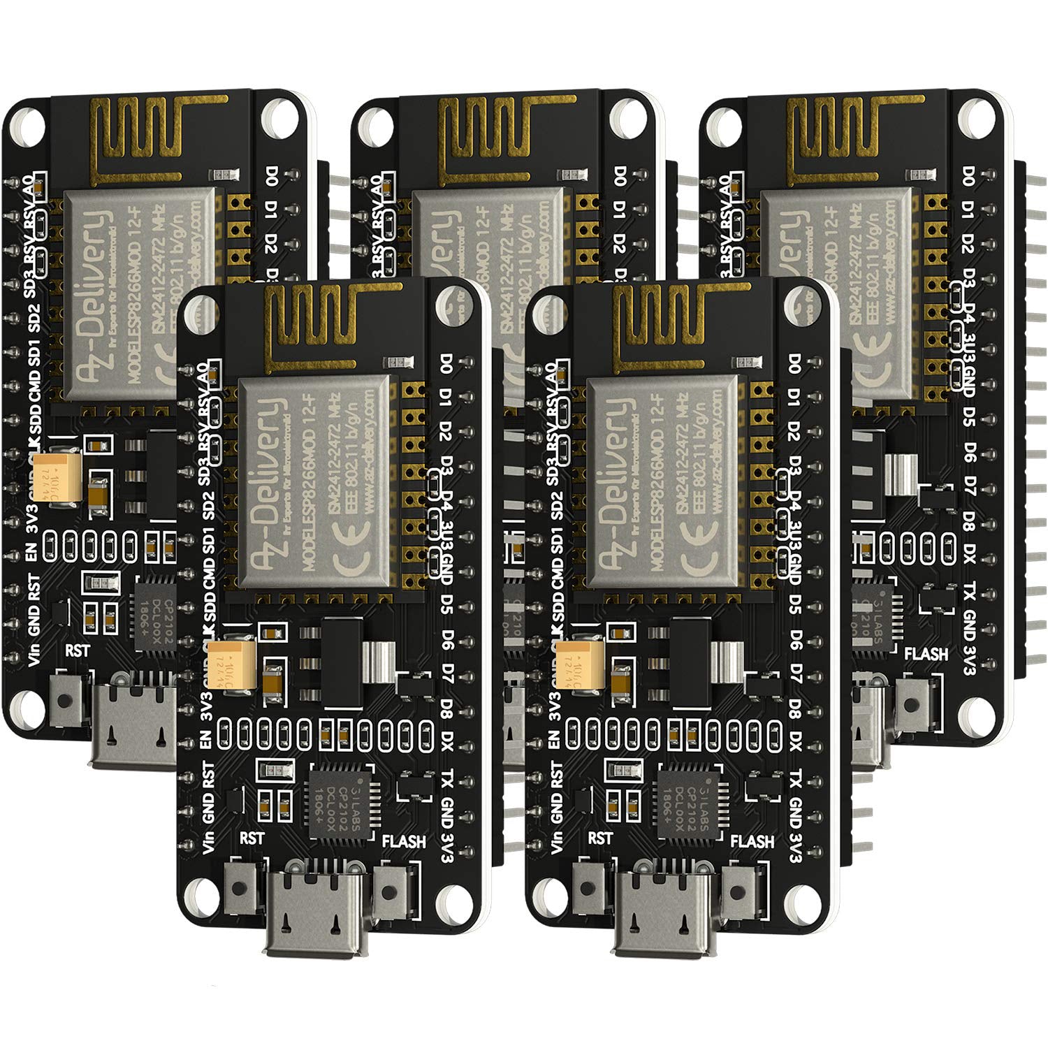 NodeMCU Lua Amica Modul V2 ESP8266 ESP-12F WIFI Wifi Development Board mit CP2102 - AZ-Delivery