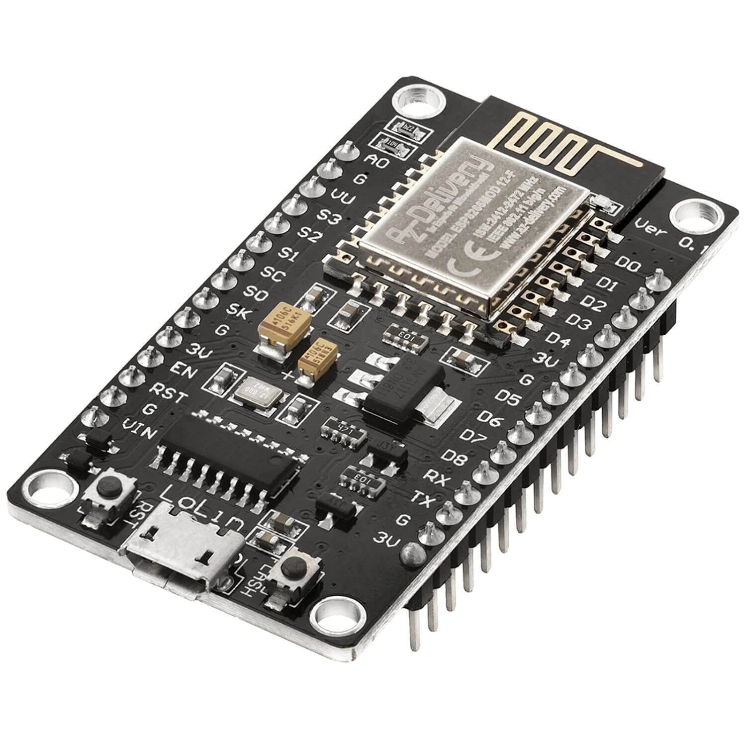 NodeMCU Lua Lolin V3 Module ESP8266 ESP-12F WIFI Wifi Development Board mit CH340 - AZ-Delivery