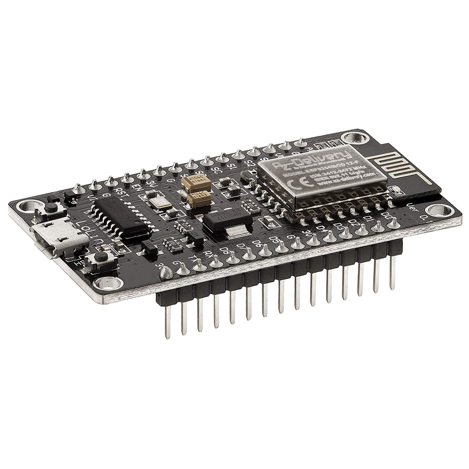 NodeMCU Lua Lolin V3 Module ESP8266 ESP-12F WIFI Wifi Development Board mit CH340 - AZ-Delivery