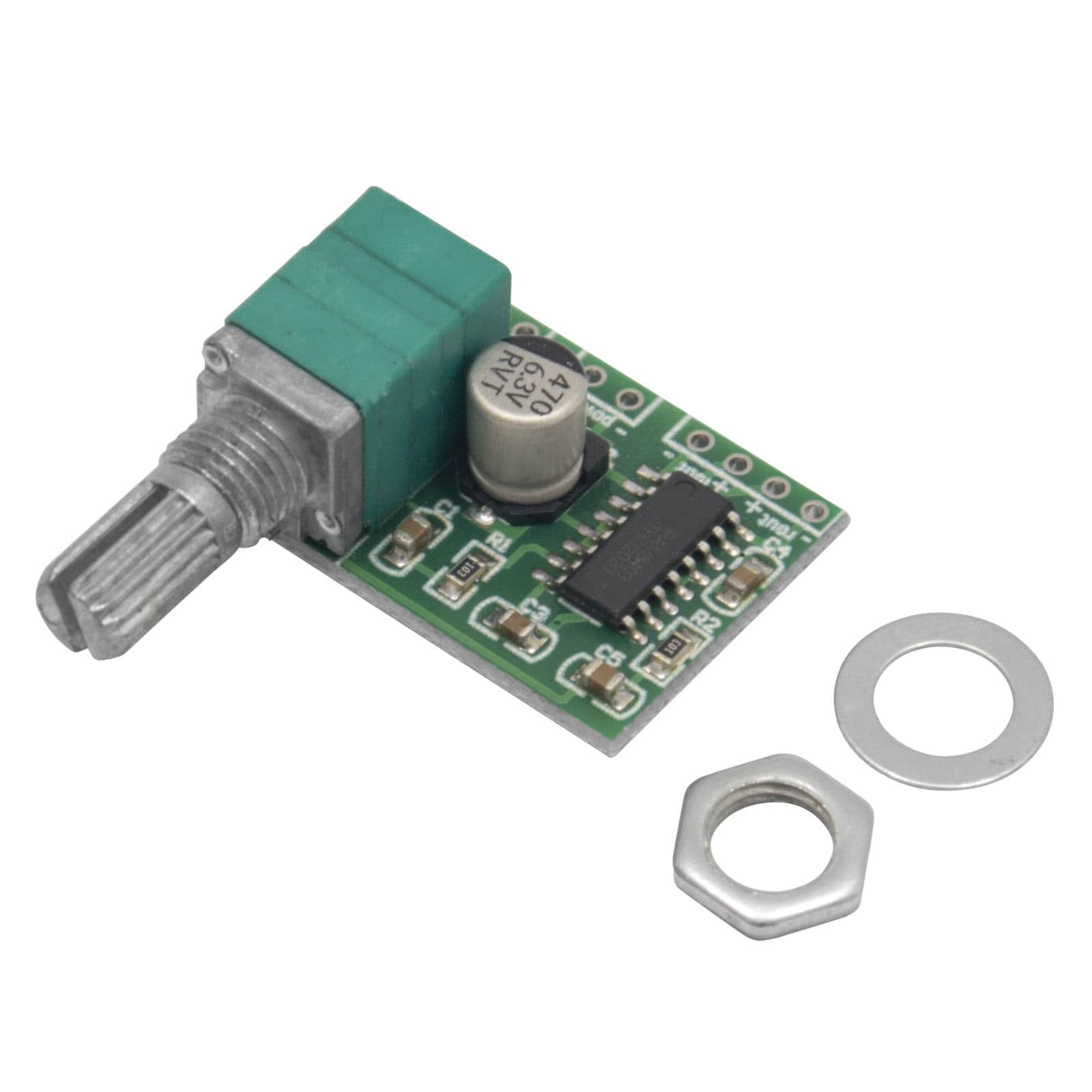 PAM8403 digitaler Mini Audio Verstärker 2x 3 Watt DC 5V Leistungsverstärkerplatine mit Potentiometer für DIY Lautsprecher und Kopfhörer - AZ-Delivery