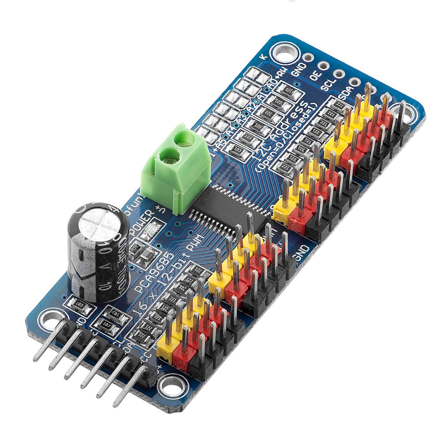 PCA9685 16 Kanal 12 Bit PWM Servotreiber für Raspberry Pi - AZ-Delivery