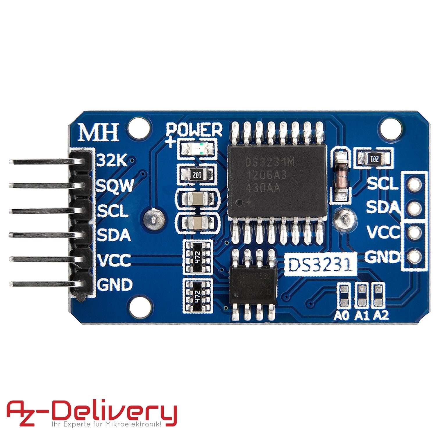 Real Time Clock RTC DS3231 I2C Echtzeituhr kompatibel mit Arduino und Raspberry Pi - AZ-Delivery