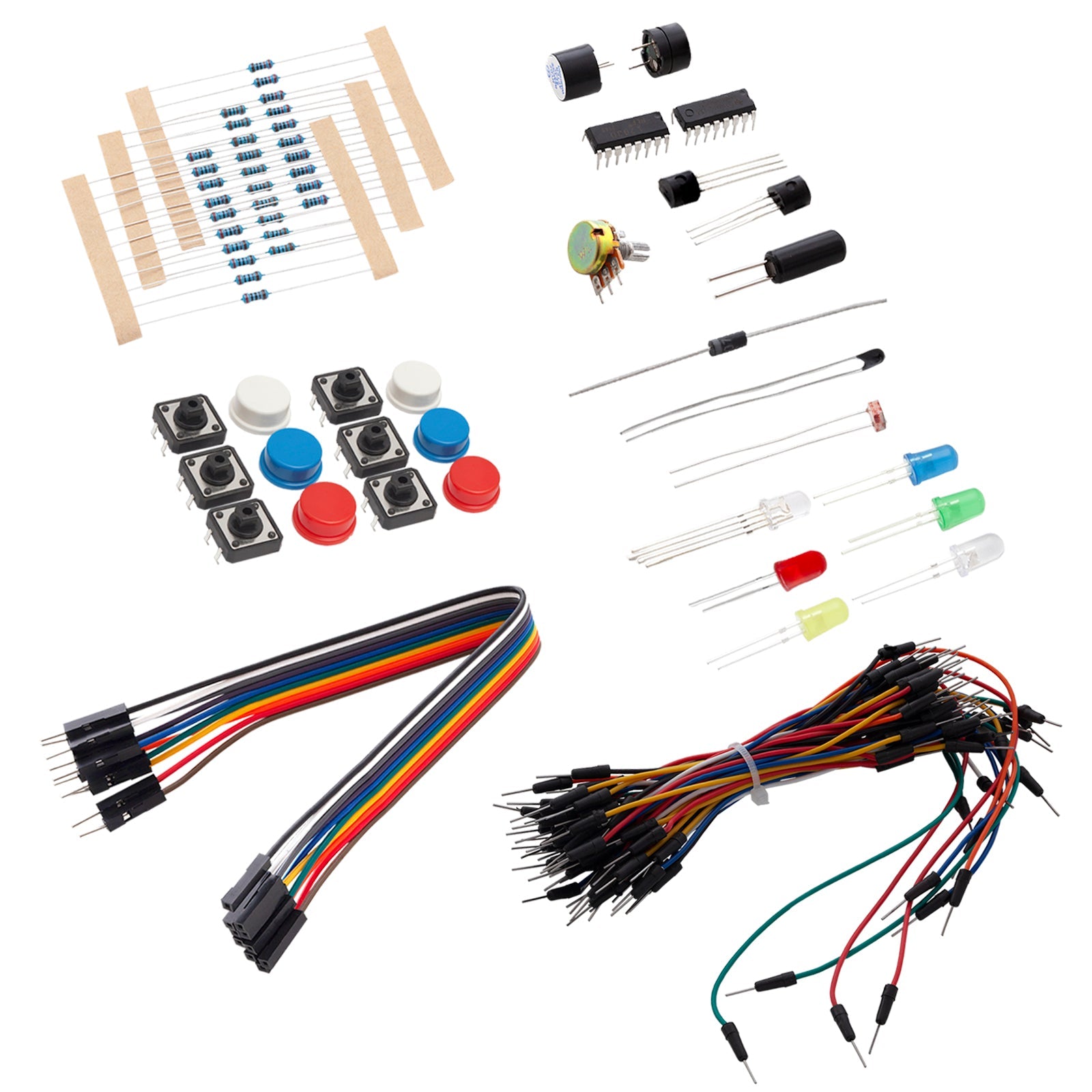 Starter Kit mit Widerständen, Stromversorgungsmodul und Gleichstrommotor, Sensoren uvm. kompatibel mit Arduino - AZ-Delivery