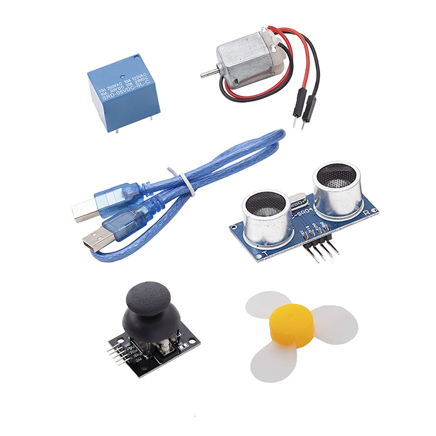 Starter Kit mit Widerständen, Stromversorgungsmodul und Gleichstrommotor, Sensoren uvm. kompatibel mit Arduino - AZ-Delivery