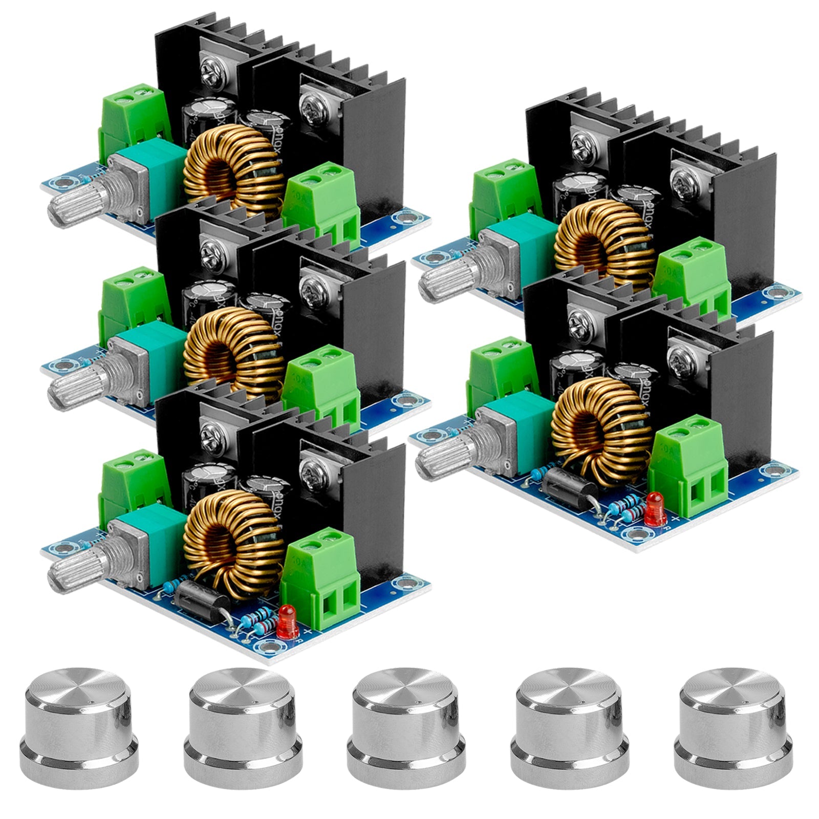 XH-M401 DC-DC Step Down Buck Converter XL4016E1, adjustable 4-40V to 1.25- 36V 8A compatible with Arduino