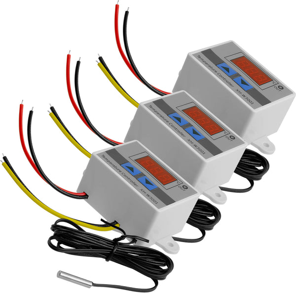 Binghe XH-W3001 Digitaler Temperaturregler 2 Stück – 110–220 V, Mit Wasserdichter Sonde – -50 Bis 110 °C, 0,1 °C Genauigkeit